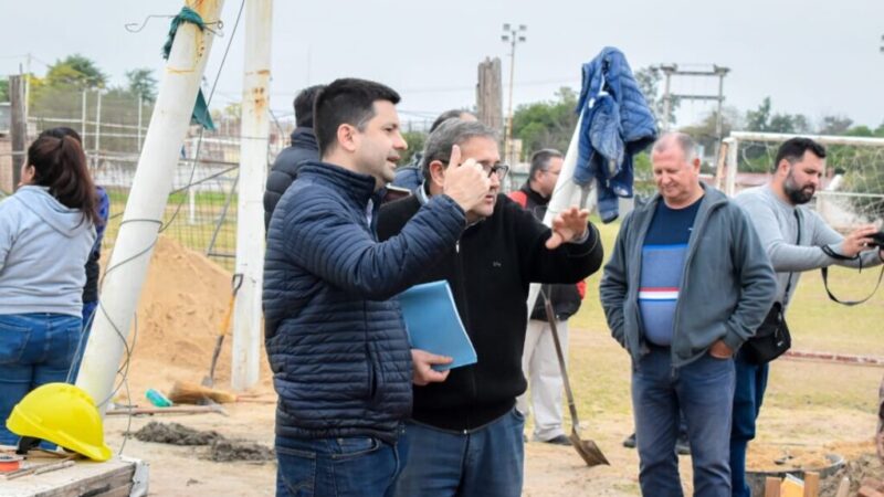 El intendente Bruno Cipolini supervisó las obras que se ejecutan en el Polideportivo Municipal